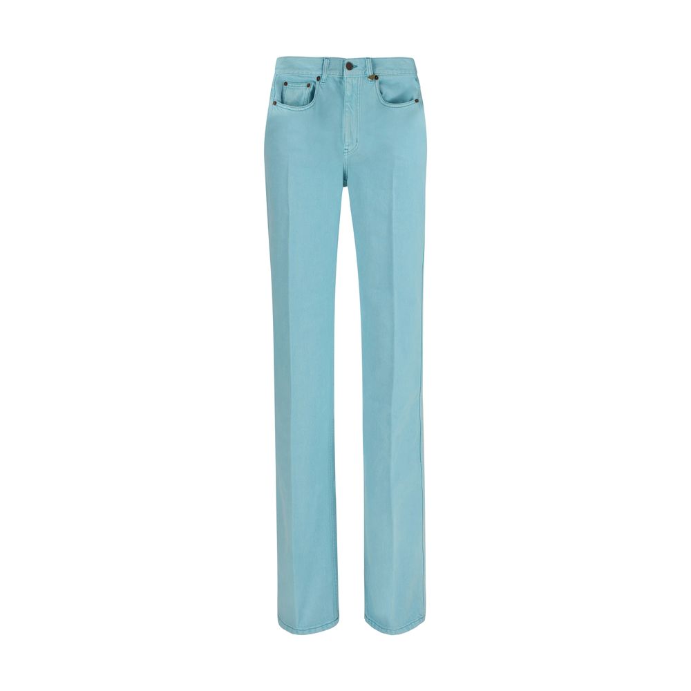Chloé Blue Cotton Straight-Leg Jeans | Regal Royce