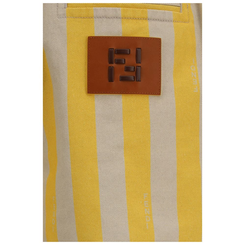 Fendi Bicolor Cotton Bermuda Shorts | Regal Royce