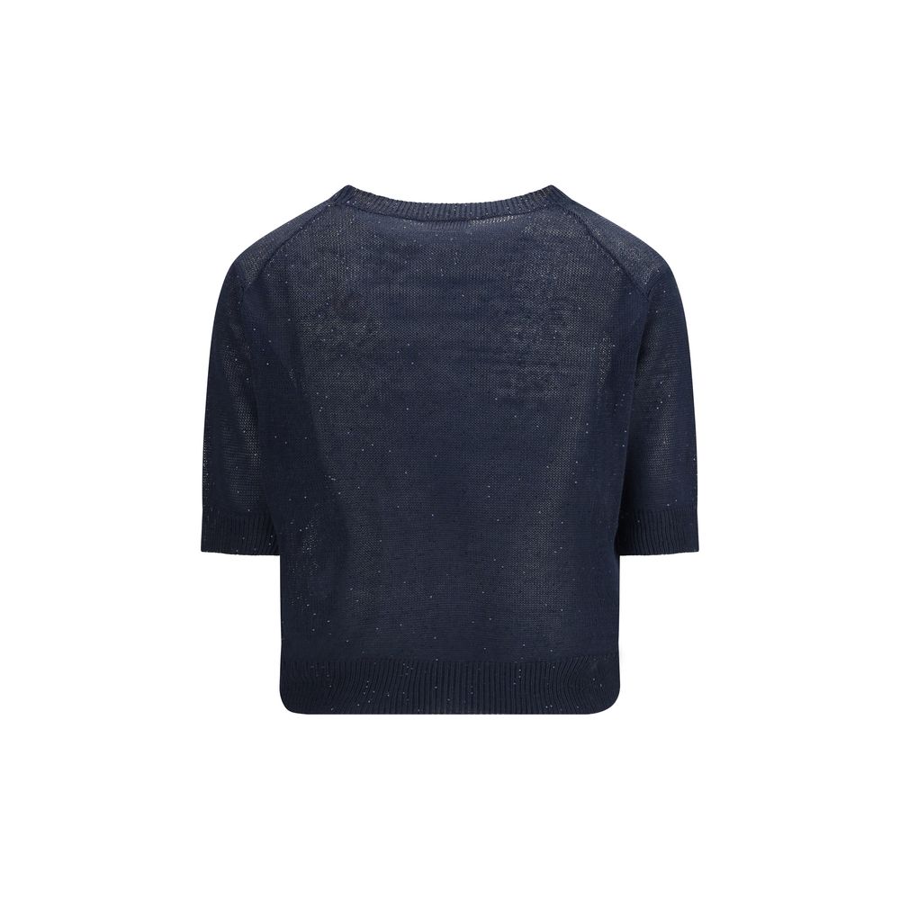 Brunello Cucinelli Blue Cotton Sweatshirt | Regal Royce
