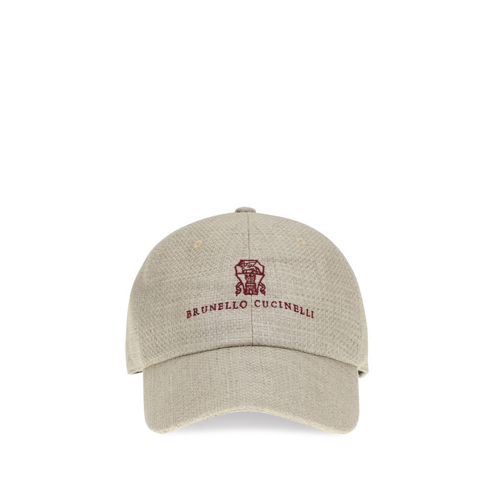 Brunello Cucinelli Beige Silk Cap (Baseball Hat) | Regal Royce