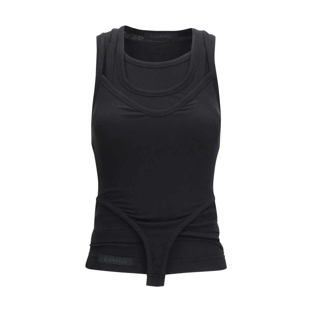 ALAINPAUL Black Lyocell Tank Tops | Regal Royce