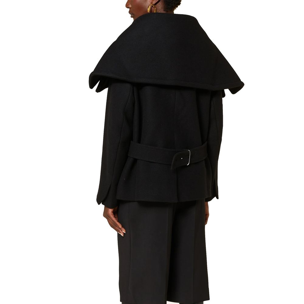 Jacquemus Black Virgin Wool Coat | Regal Royce