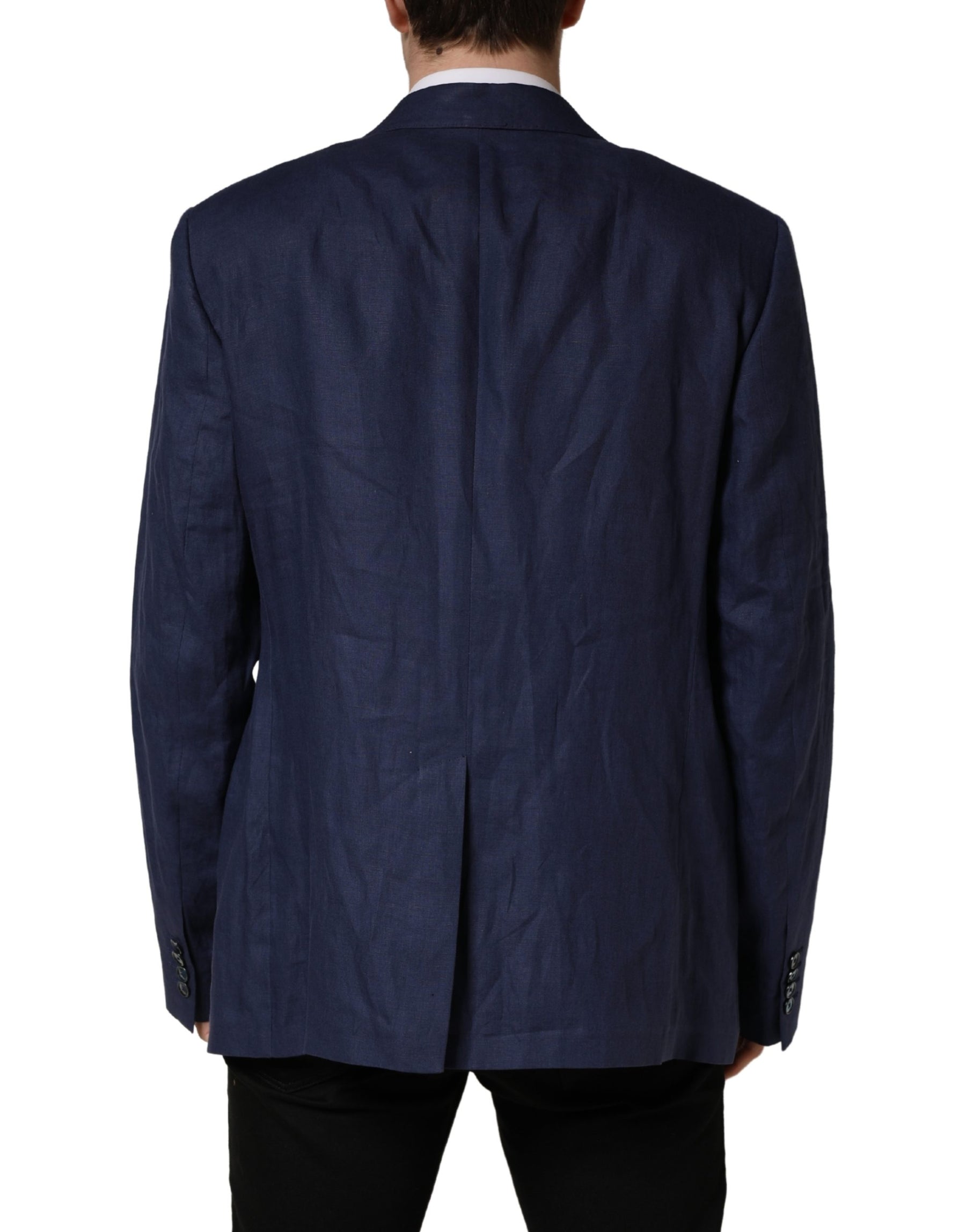 Dolce & Gabbana Blue Single Breasted 2 Button Suit Jacket | Regal Royce