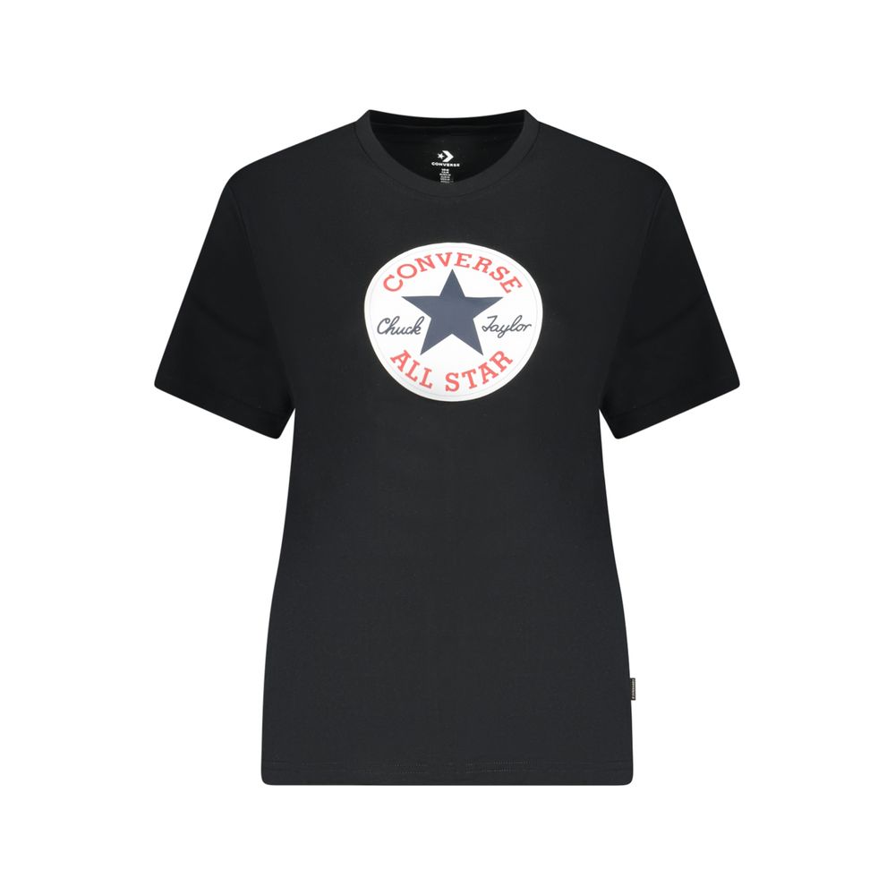 Converse Black Cotton Women's T-Shirt | Regal Royce