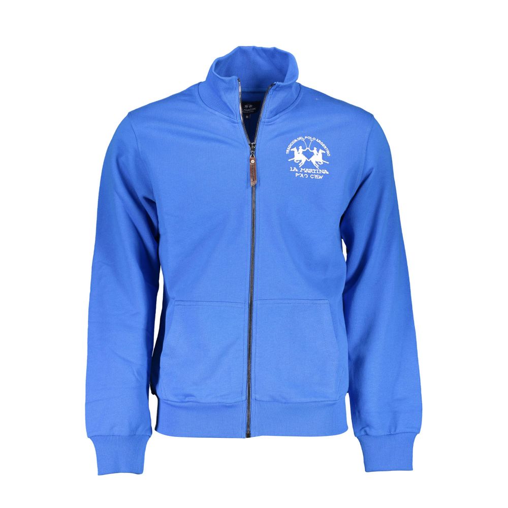 La Martina Blue Cotton Men's Sweatshirt | Regal Royce