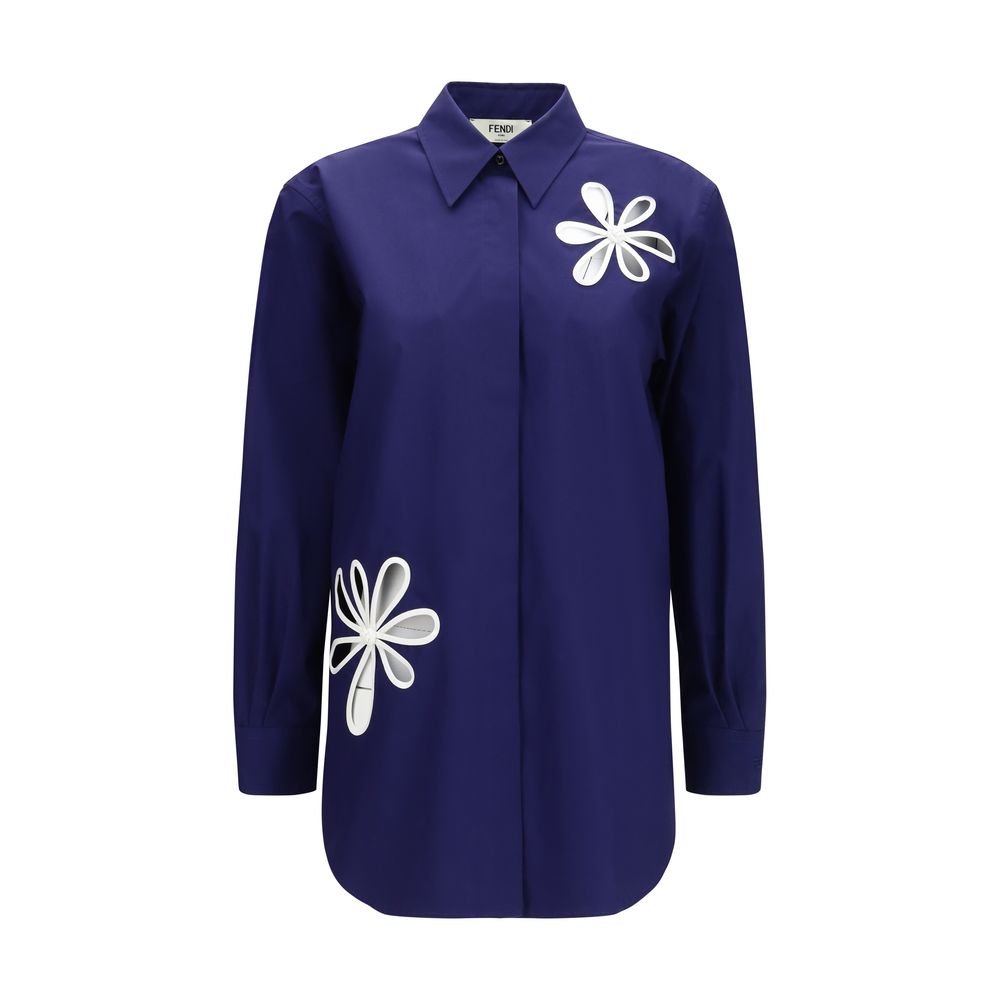 Fendi Blue Cotton Shirt | Regal Royce