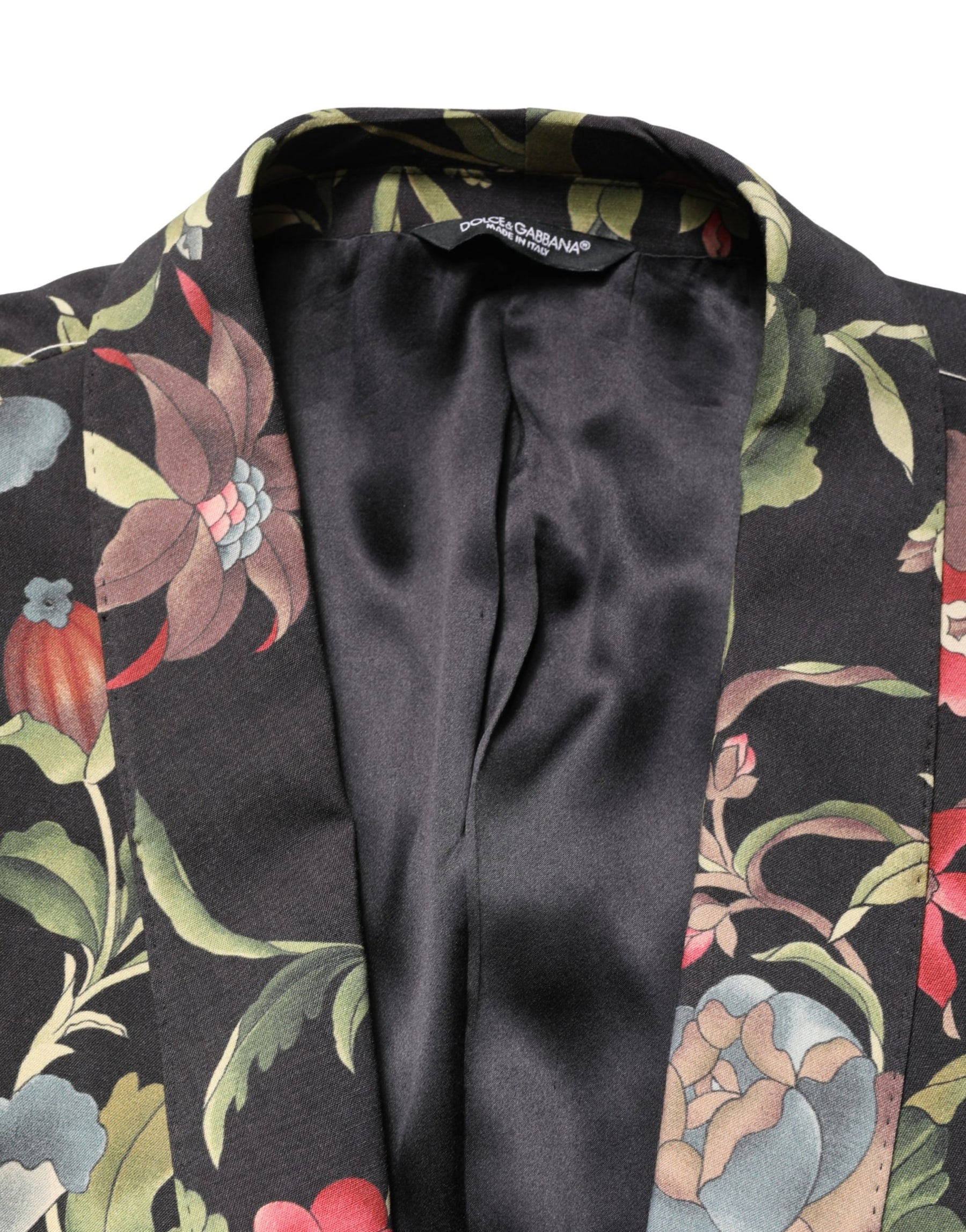 Dolce & Gabbana Multicolor Floral Leopard 1 Button Men Suit Jacket | Regal Royce