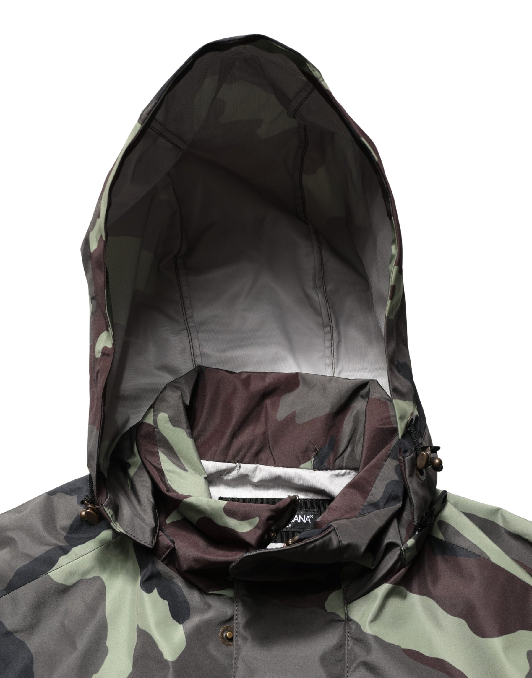 Dolce & Gabbana Multicolor Camouflage Hooded Bomber Jacket | Regal Royce