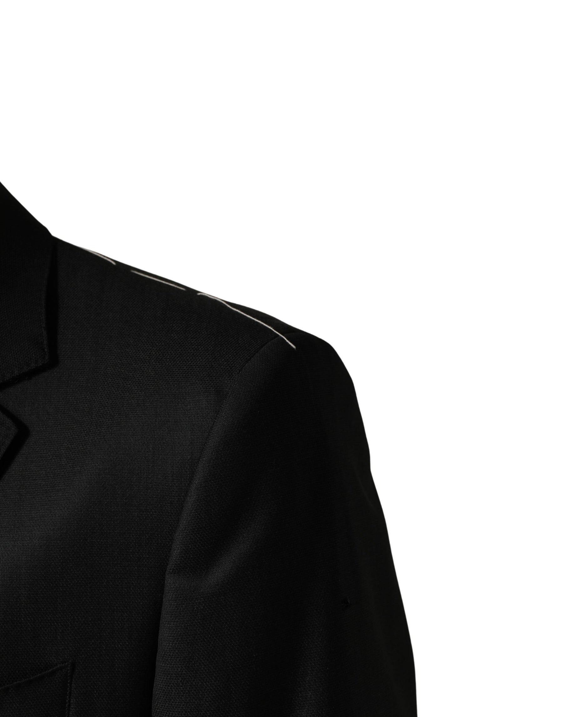 Dolce & Gabbana Black Wool 2 Buttons Formal 2 Piece Suit | Regal Royce