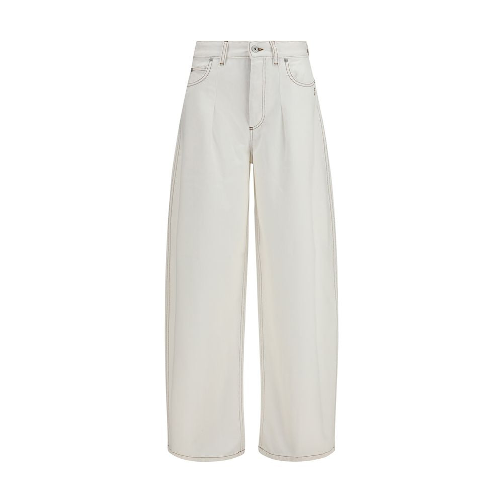 Jacquemus White Cotton High-Waisted Jean | Regal Royce