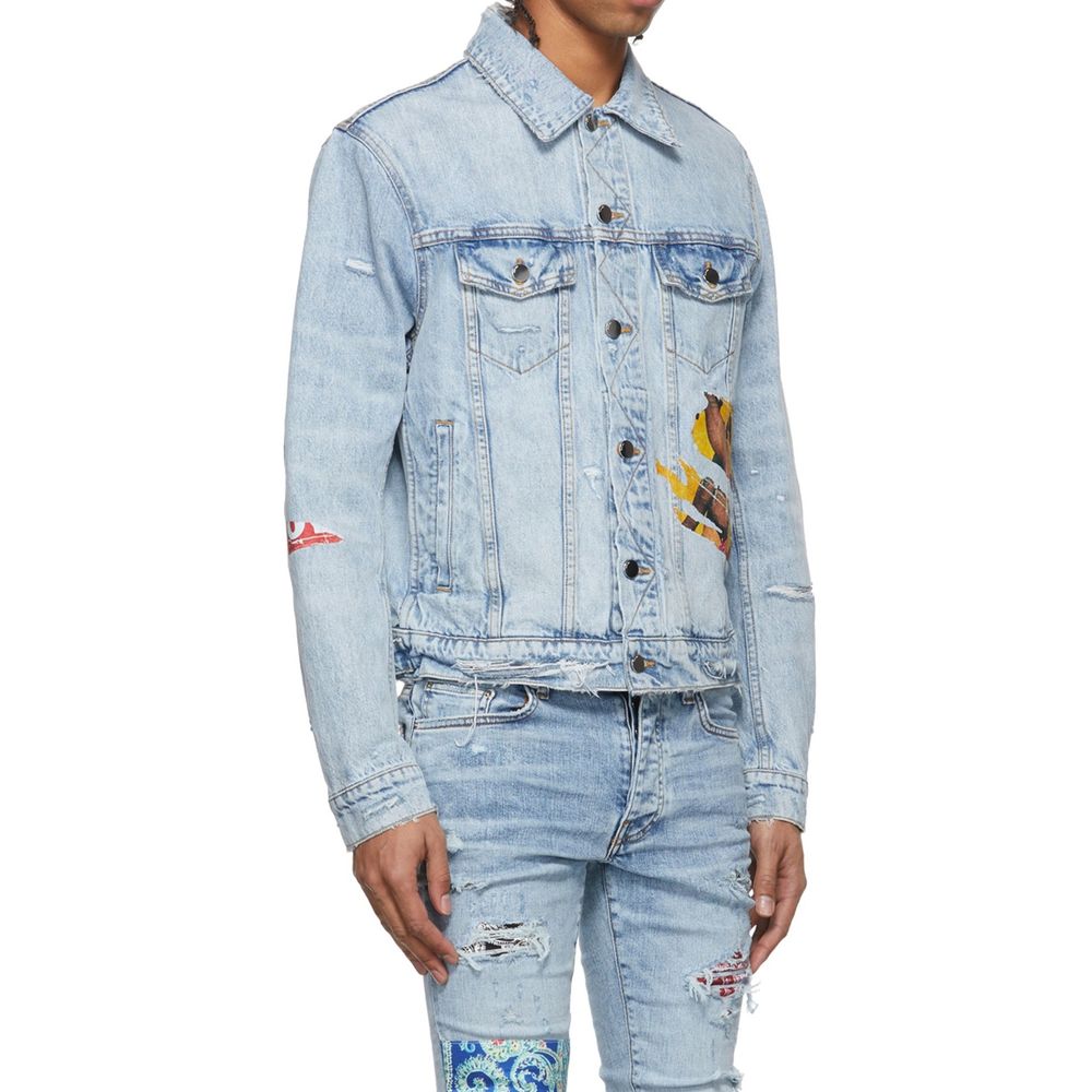 Amiri Blue Cotton Denim Jacket | Regal Royce