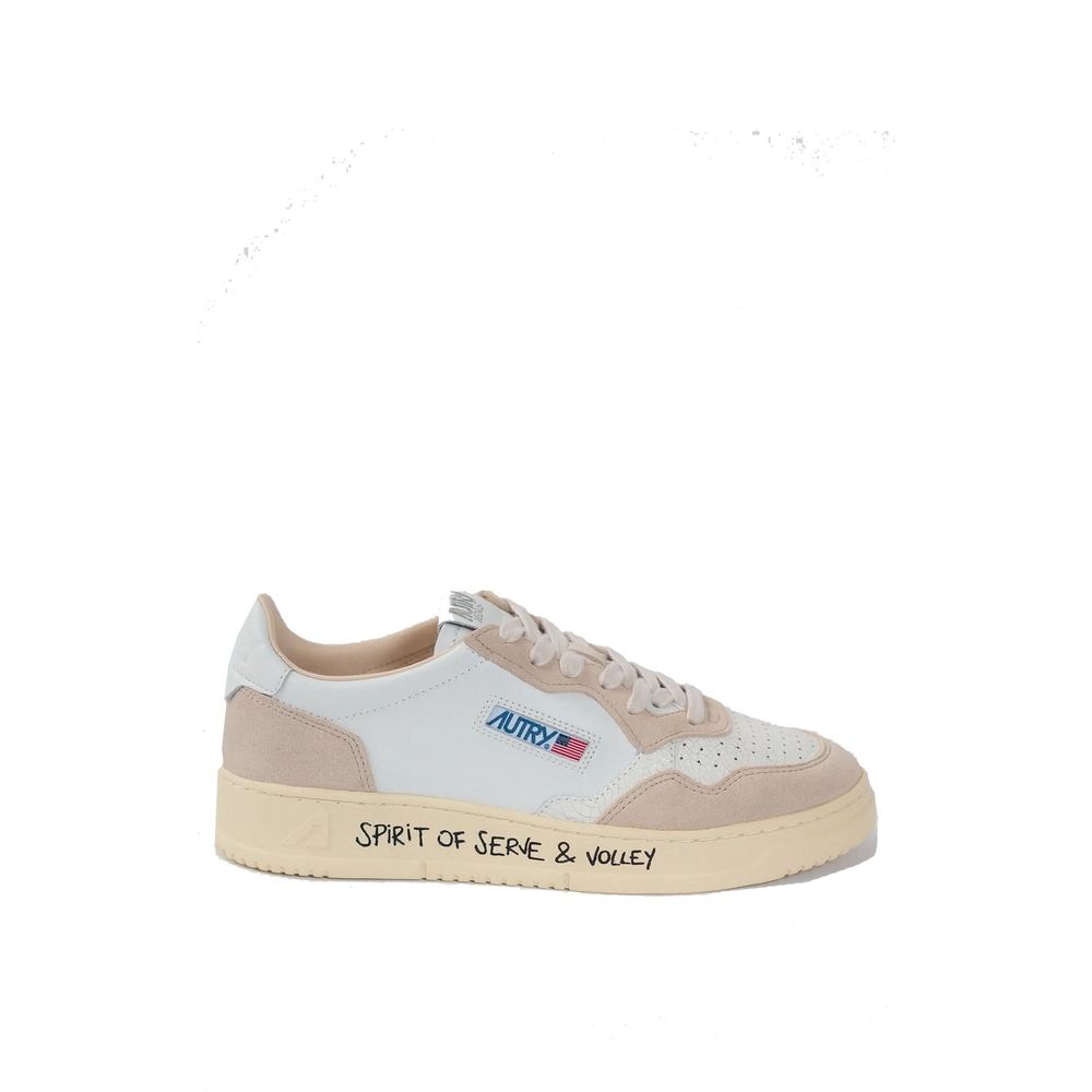 Autry White Goatskin Low Top Sneakers | Regal Royce