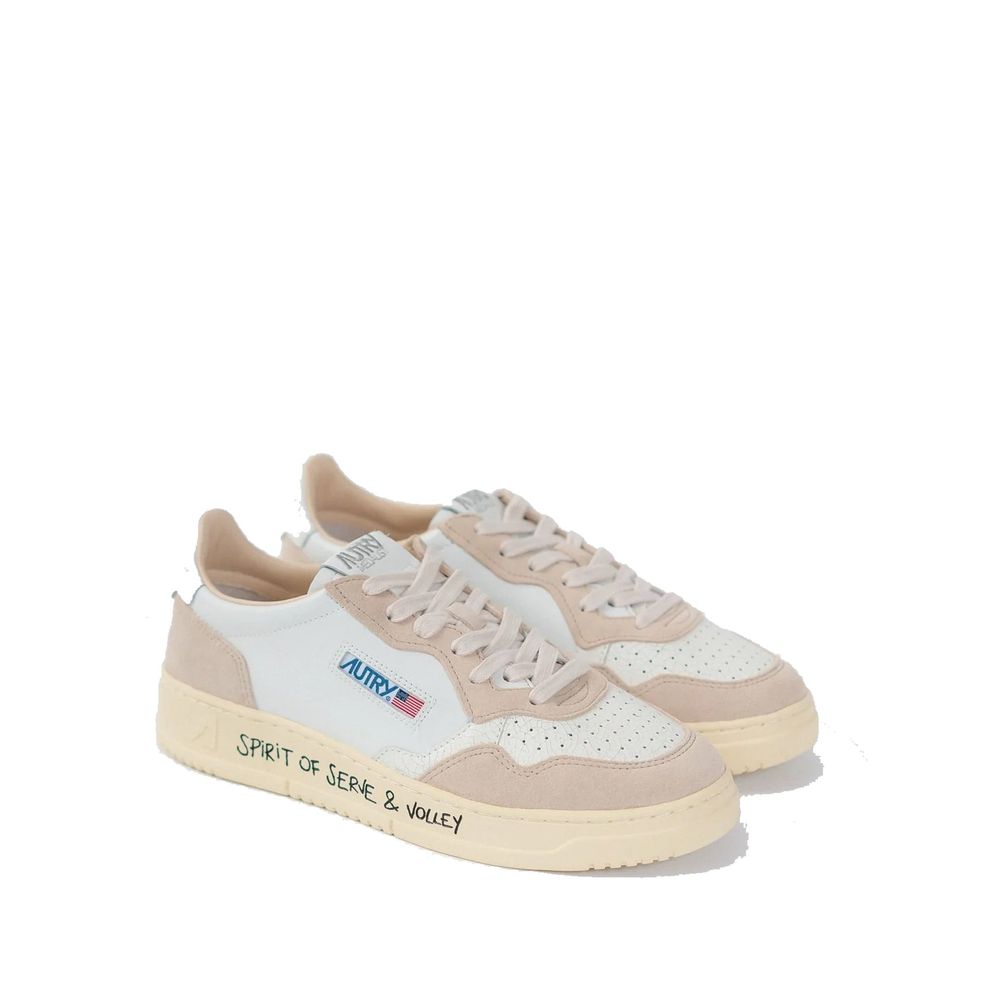 Autry White Goatskin Low Top Sneakers | Regal Royce