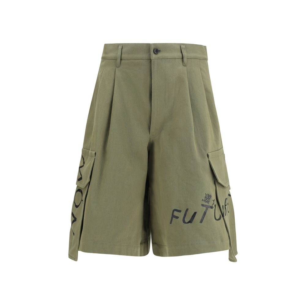 Comme Des Garçons Bicolor Cotton Bermuda Shorts | Regal Royce