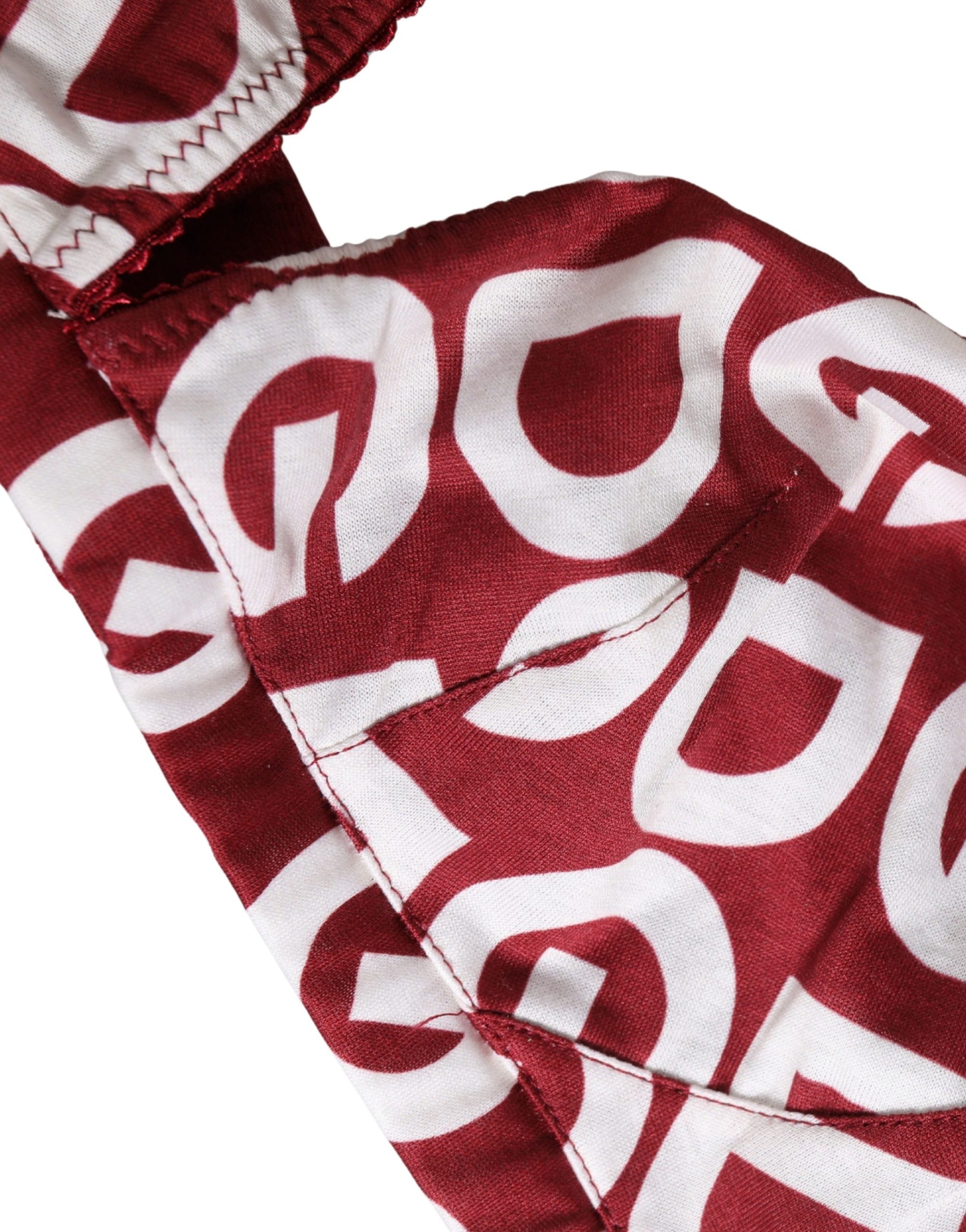 Dolce & Gabbana Red Logo Monogram Cotton Soft Cup Bra Underwear | Regal Royce