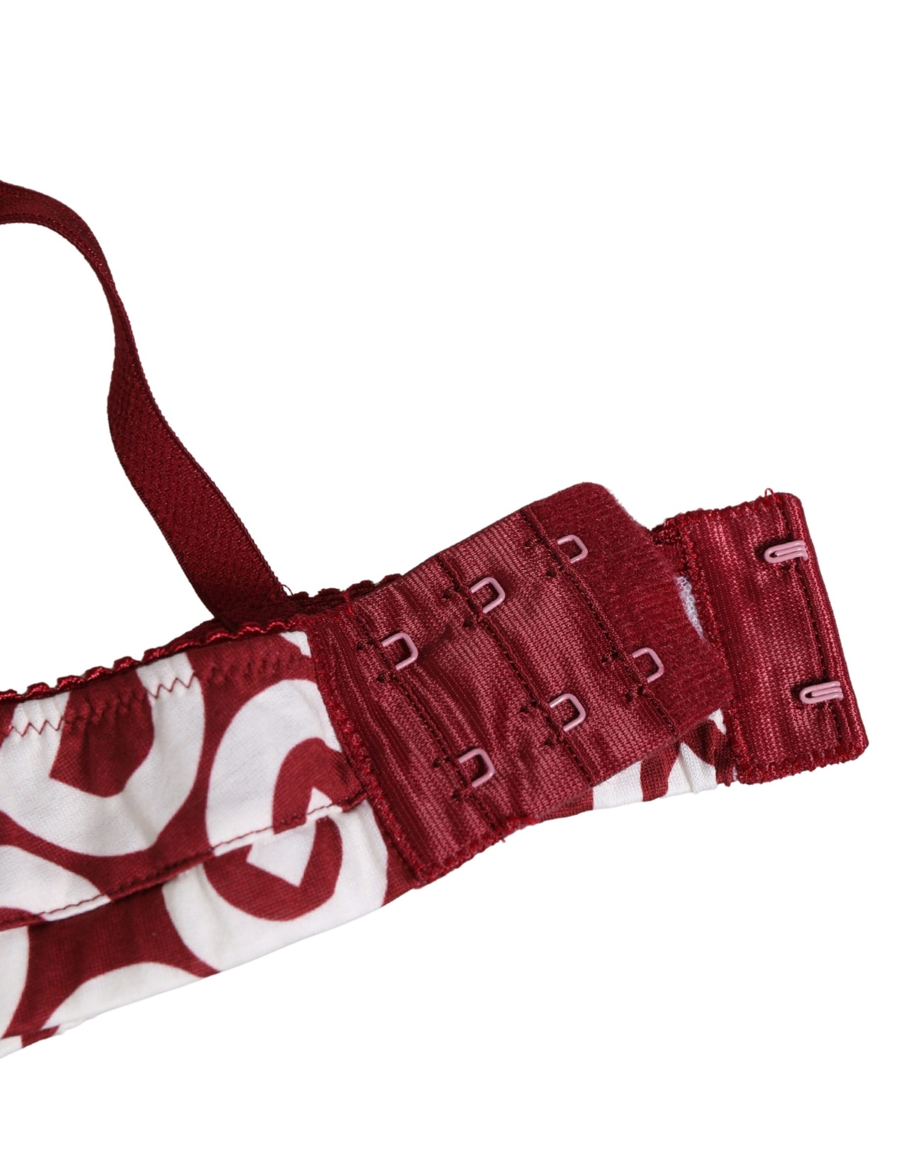 Dolce & Gabbana Red Logo Monogram Cotton Soft Cup Bra Underwear | Regal Royce