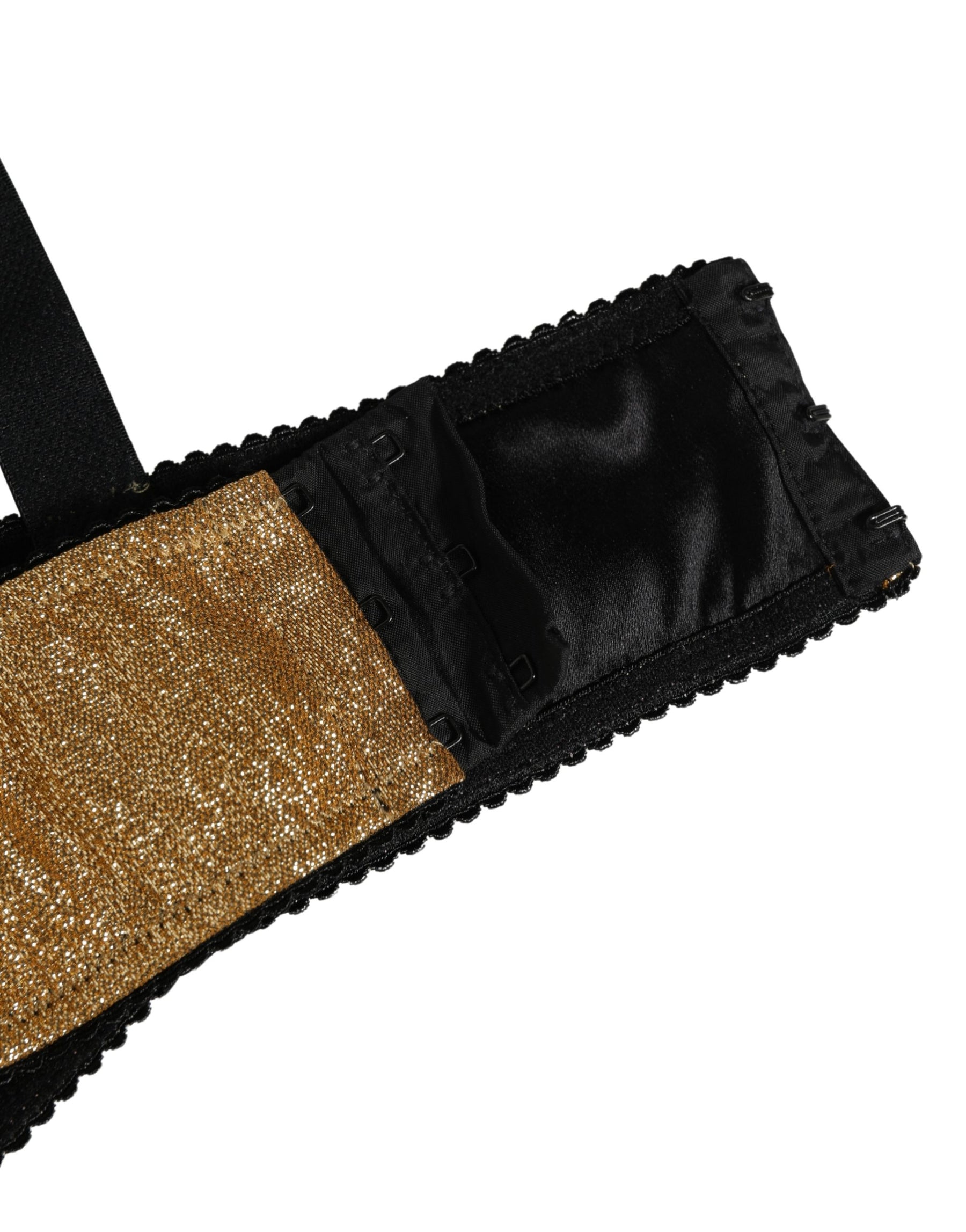 Dolce & Gabbana Gold Semi-Pad Underwire Balconette Bra Underwear | Regal Royce