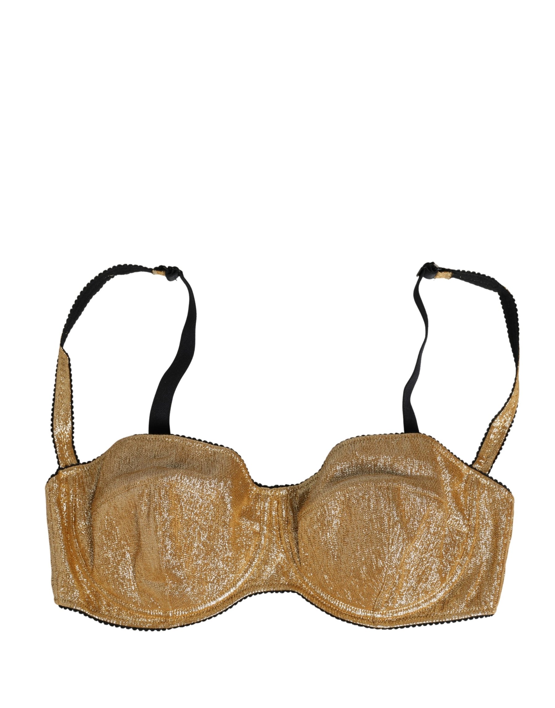 Dolce & Gabbana Gold Semi-Pad Underwire Balconette Bra Underwear | Regal Royce