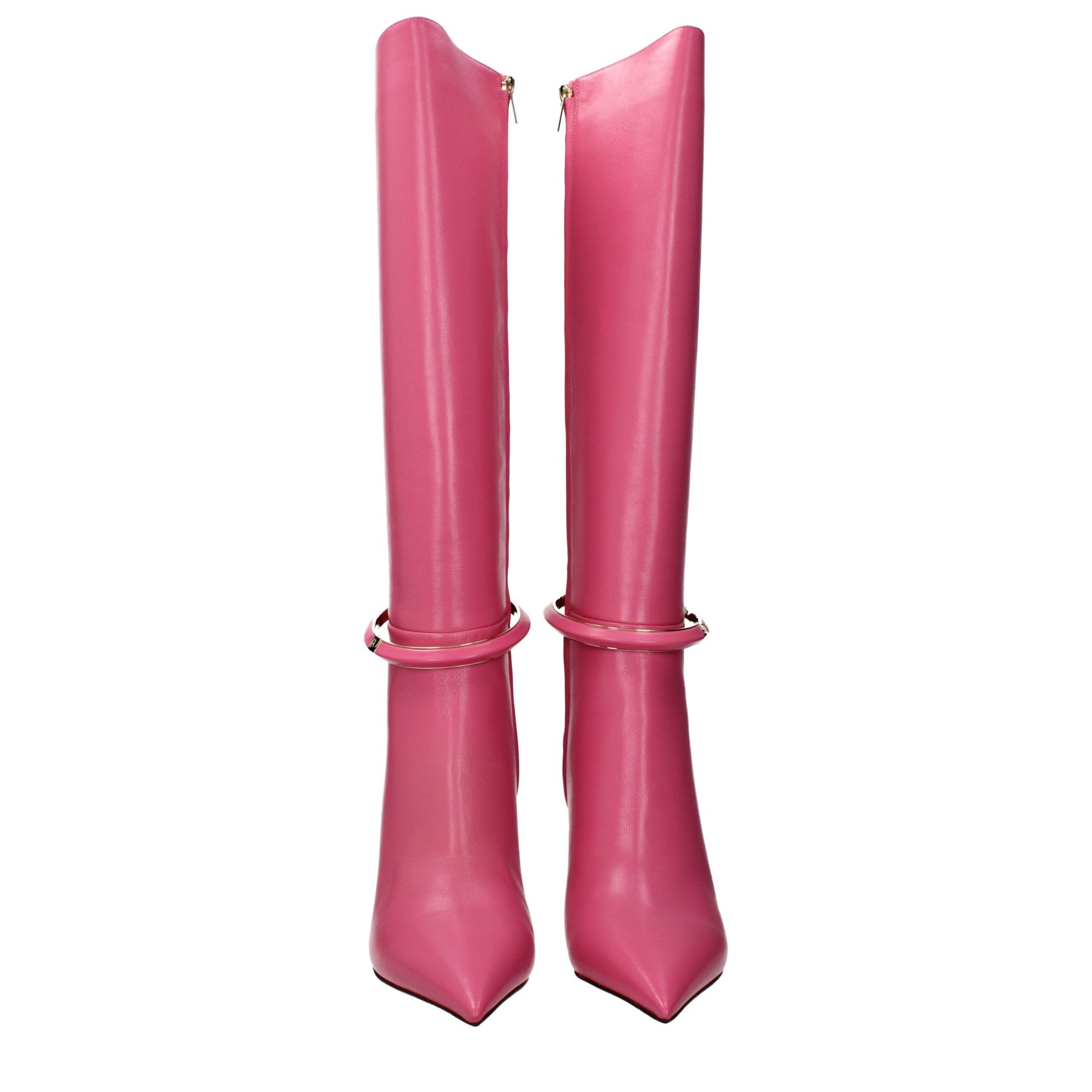 Jimmy Choo Pink Leather High Heel Boots | Regal Royce