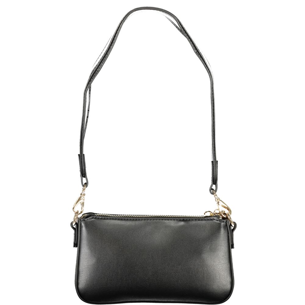 Mario Valentino Nero Poliuretano Women's Handbag with Adjustable Shoulder Strap | Regal Royce