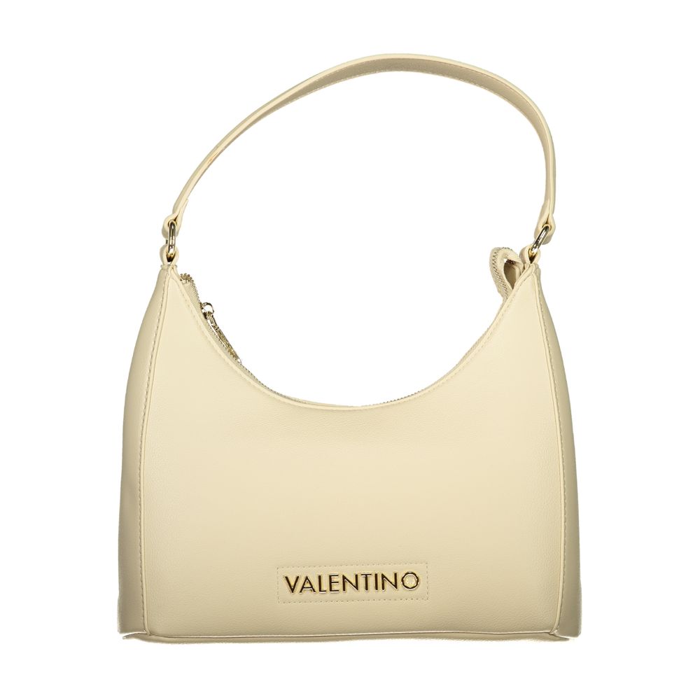 Mario Valentino Beige Polyurethane Women's Bag with Adjustable Shoulder Strap | Regal Royce