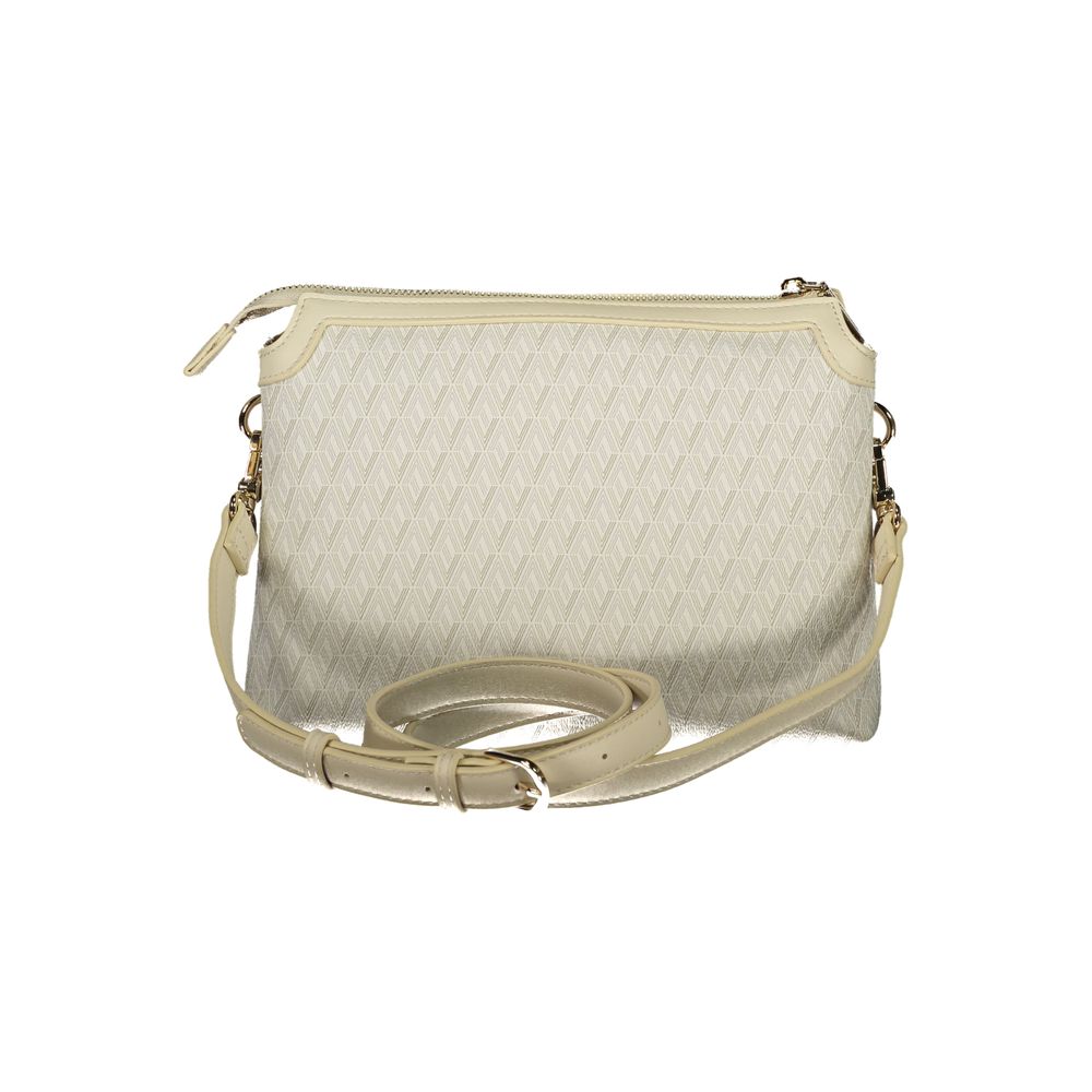 Mario Valentino Beige Polyurethane Women's Bag with Adjustable Shoulder Strap | Regal Royce