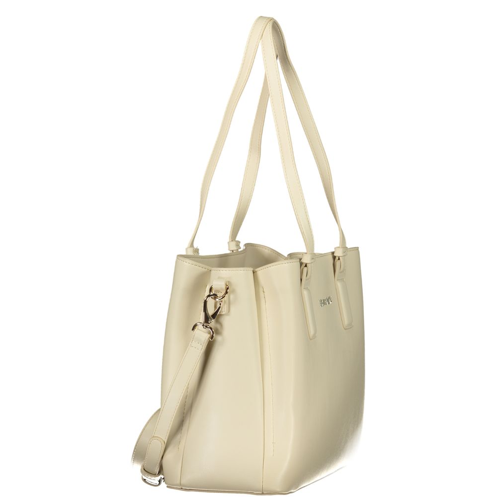 Mario Valentino Beige Poliuretano Women's Bag with Adjustable Strap and Pockets | Regal Royce