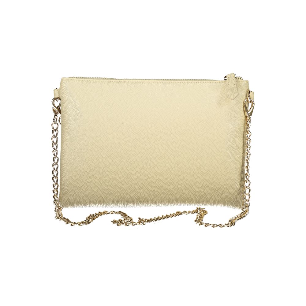 Mario Valentino Beige Polyurethane Women's Bag with Removable Chain Shoulder Strap | Regal Royce