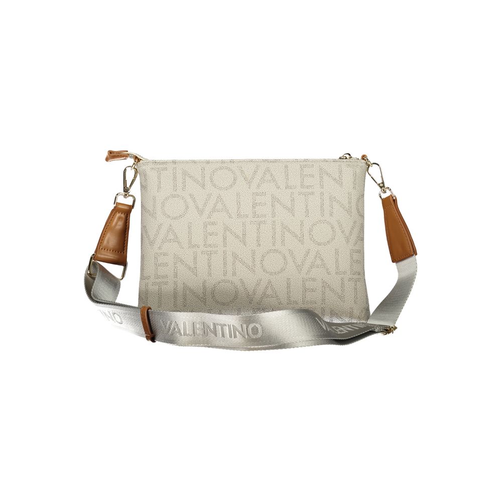 Mario Valentino Beige Polyurethane Women's Bag with Zip Closure and Strap | Regal Royce