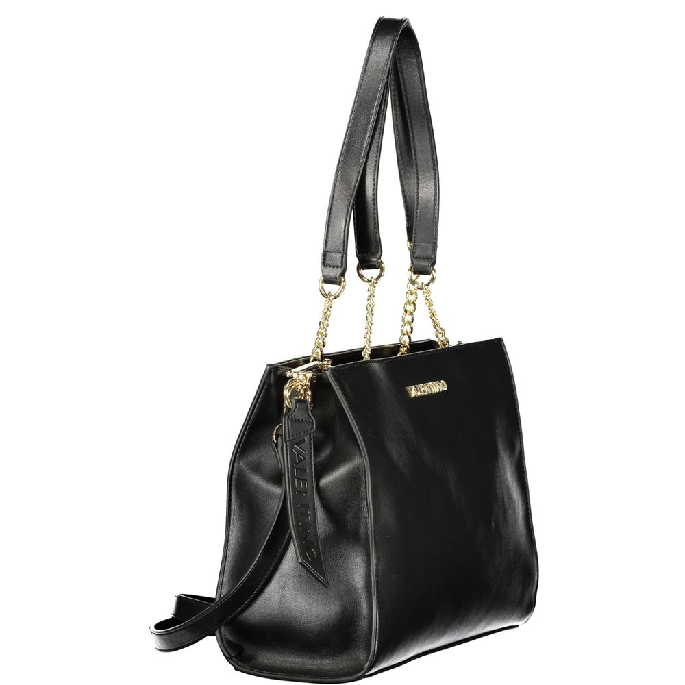 Mario Valentino Black Polyurethane Womens Bag | Regal Royce