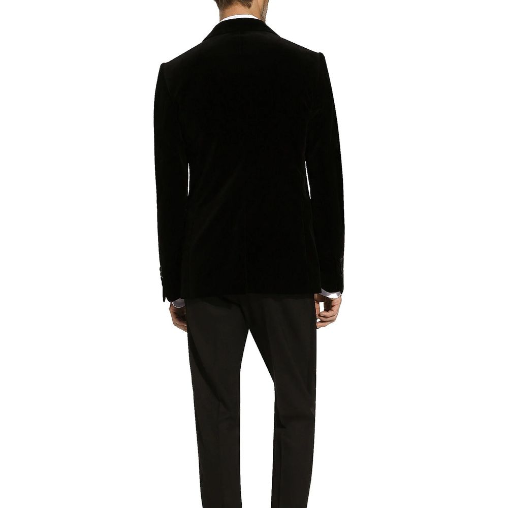 Dolce & Gabbana Black Cotton Tuxedo | Regal Royce