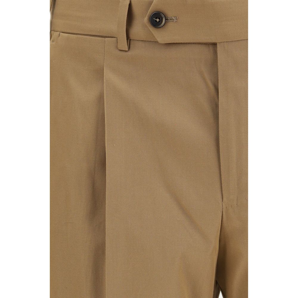 PT Torino Brown Cotton Casual Pants | Regal Royce