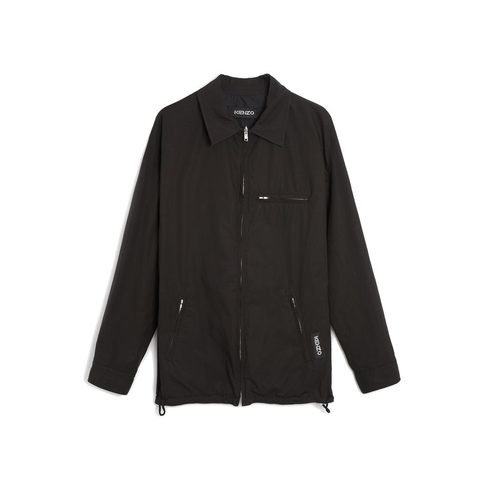 Kenzo Black Cotton Full-Length Jacket | Regal Royce