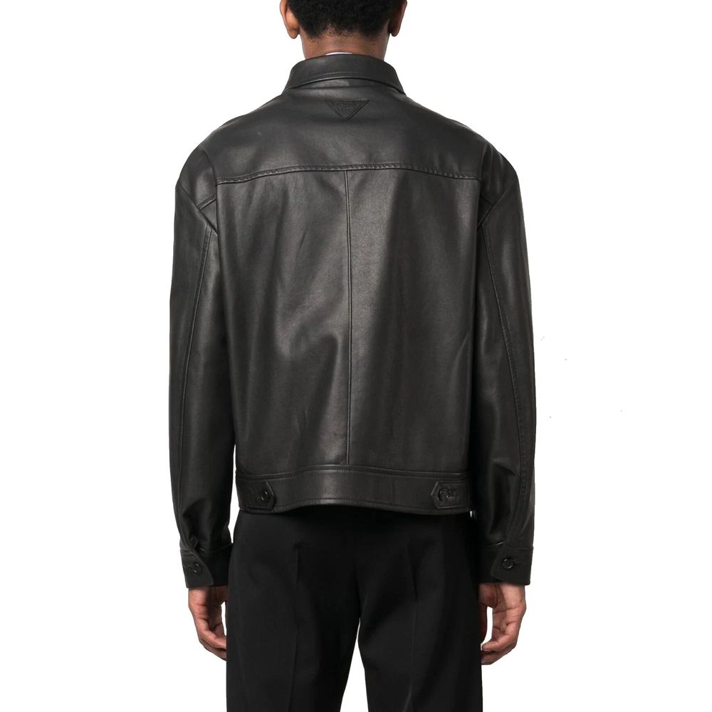 Prada Black Leather Jacket | Regal Royce