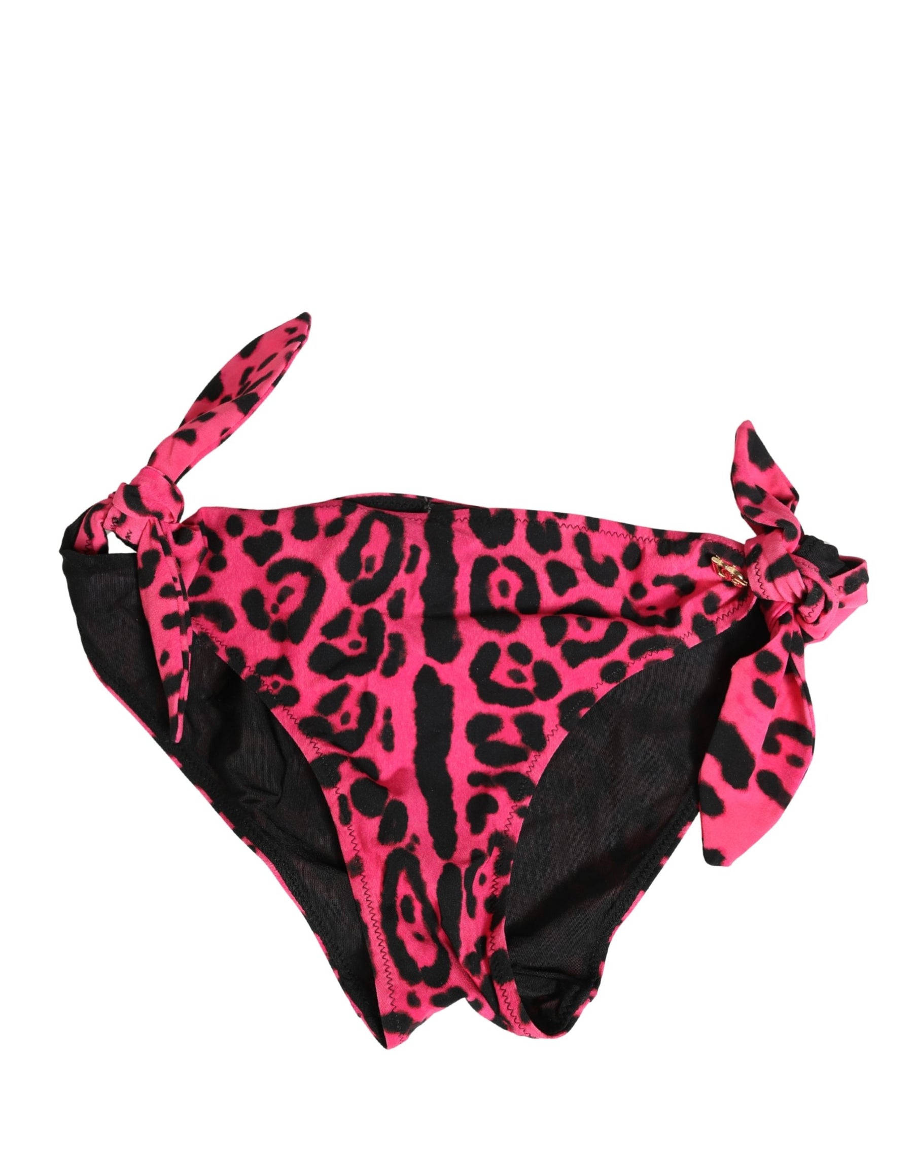 Dolce & Gabbana Pink Leopard Print Bikini Bottom Beachwear Swimwear | Regal Royce