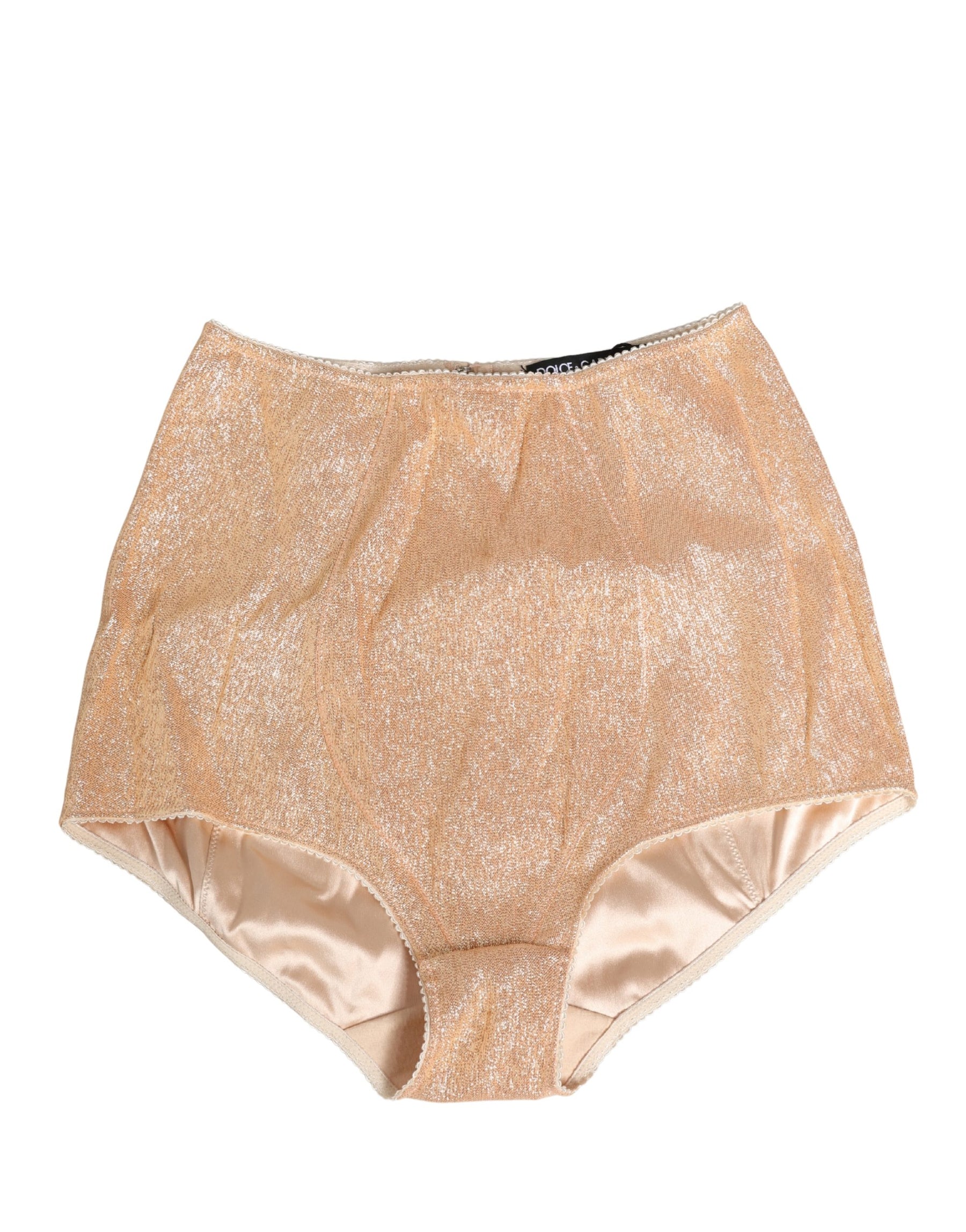 Dolce & Gabbana Beige Silk Blend High Waist Girdle Panty Underwear | Regal Royce
