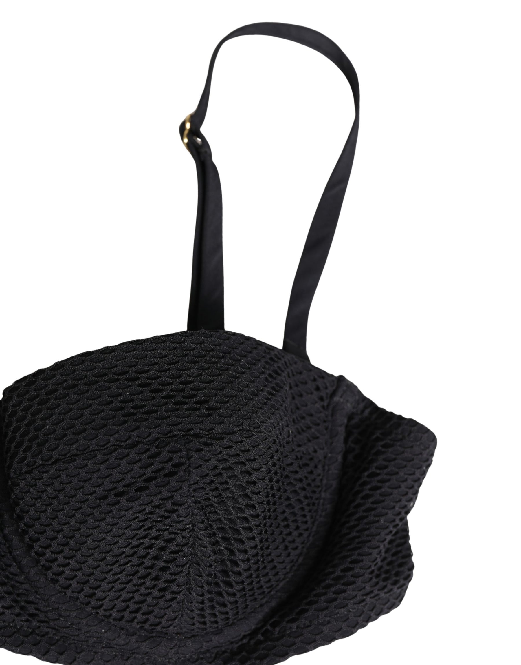 Dolce & Gabbana Black Nylon Padded Balconnet Brassiere Underwear | Regal Royce