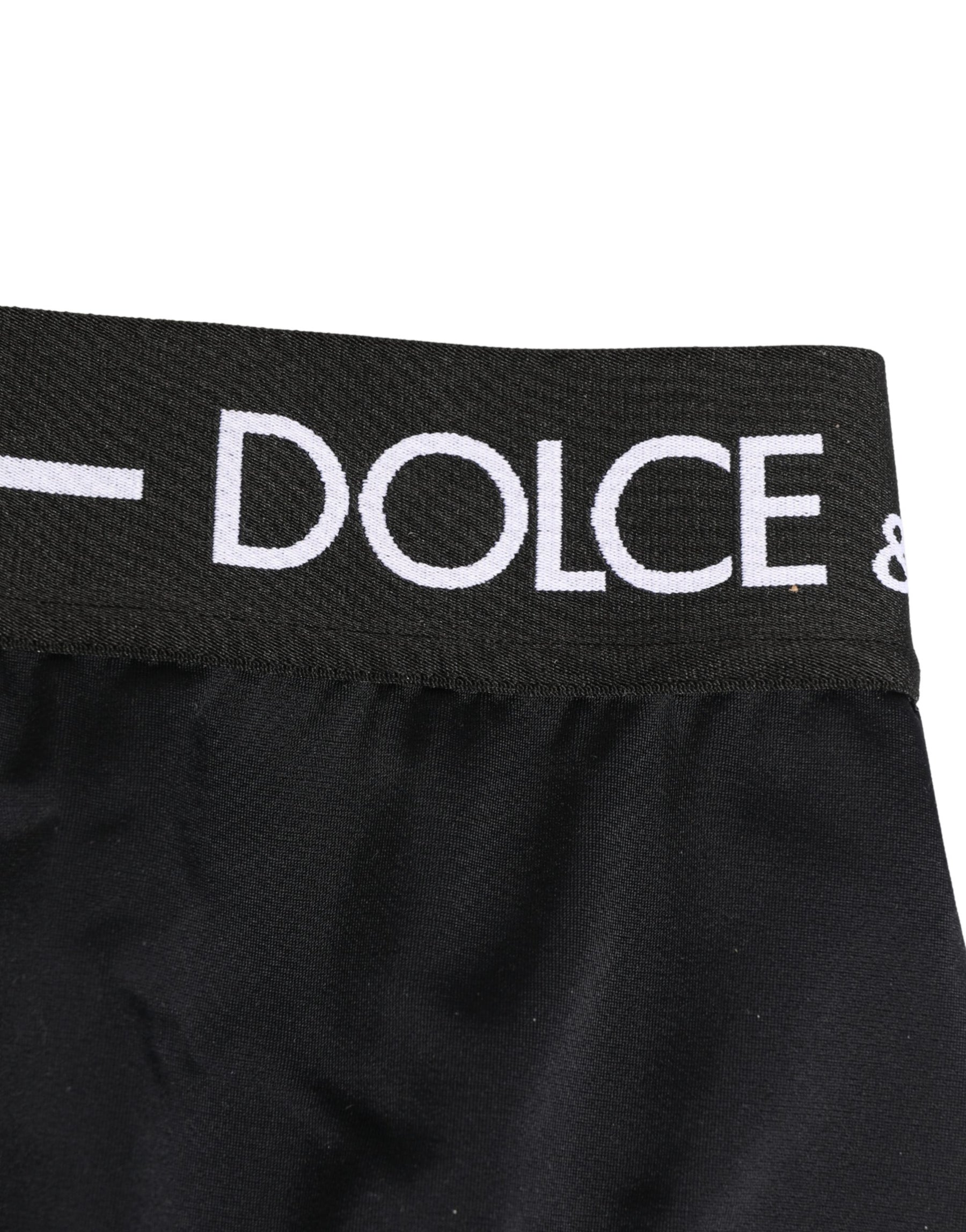 Dolce & Gabbana Black Logo Waistband Coulotte Panty Underwear | Regal Royce