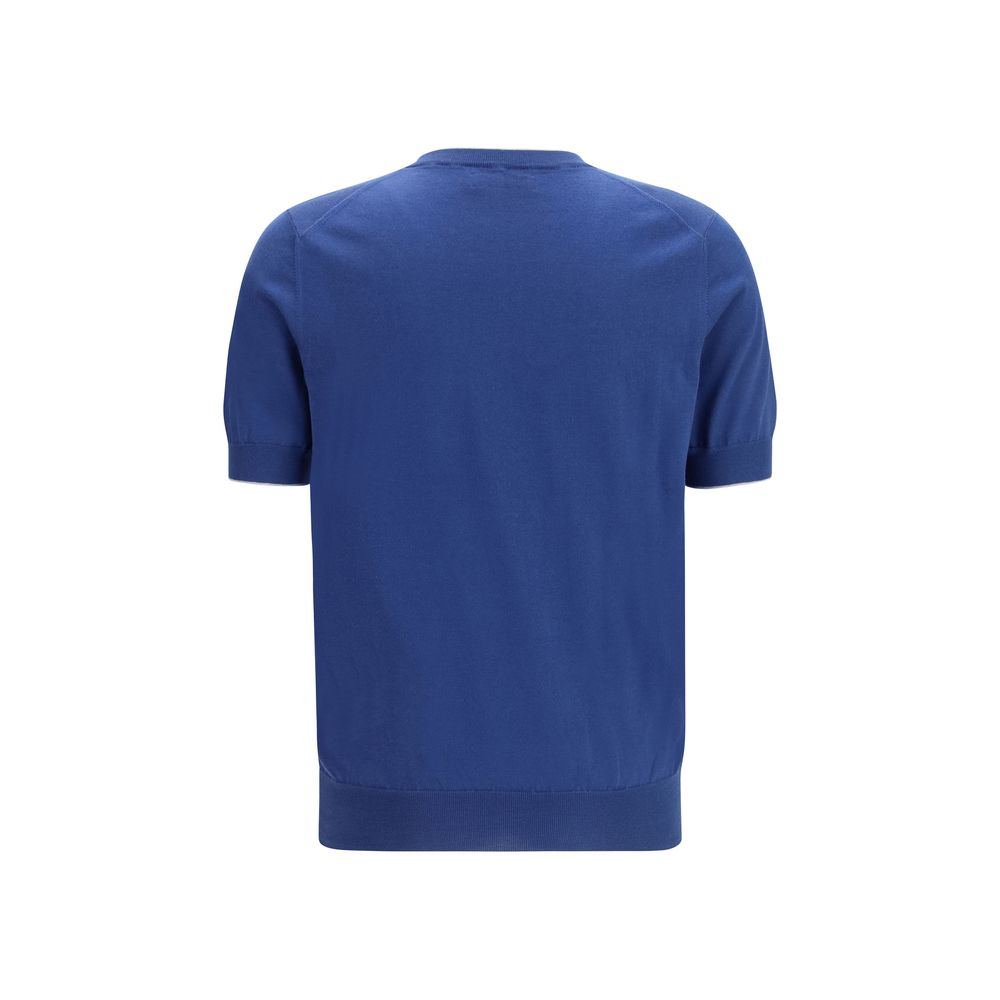 Brunello Cucinelli Blue Cotton T-Shirt | Regal Royce