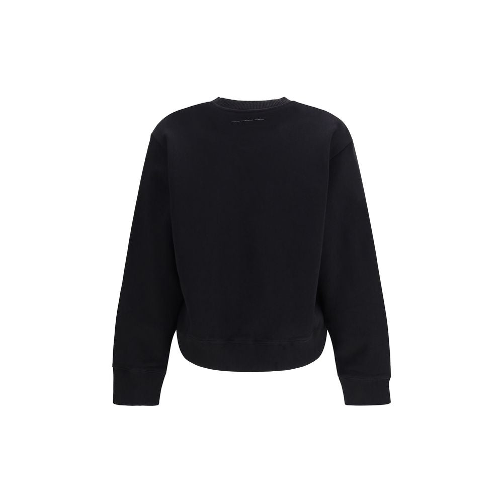 MM6 Black Cotton Sweatshirt | Regal Royce