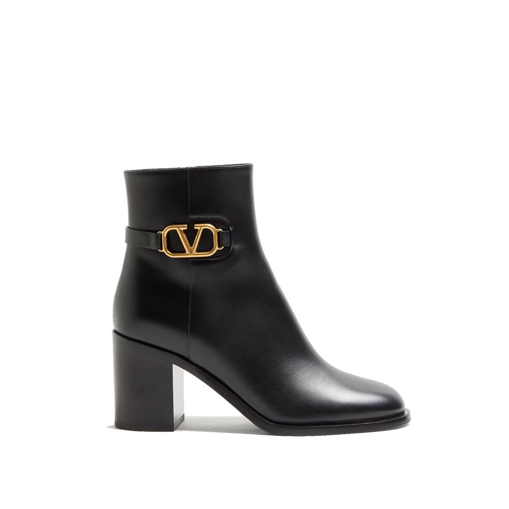 Valentino Garavani Black Calfskin Ankle Boots | Regal Royce