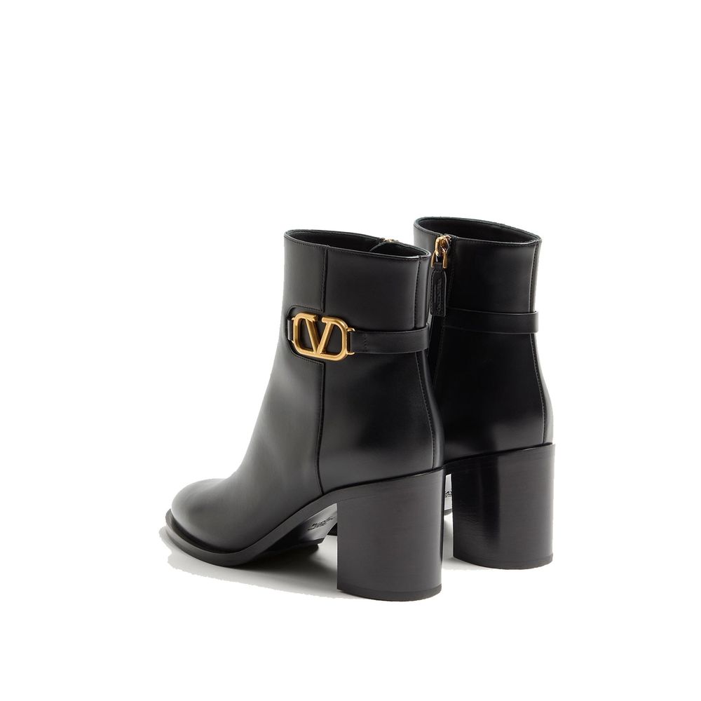 Valentino Garavani Black Calfskin Ankle Boots | Regal Royce
