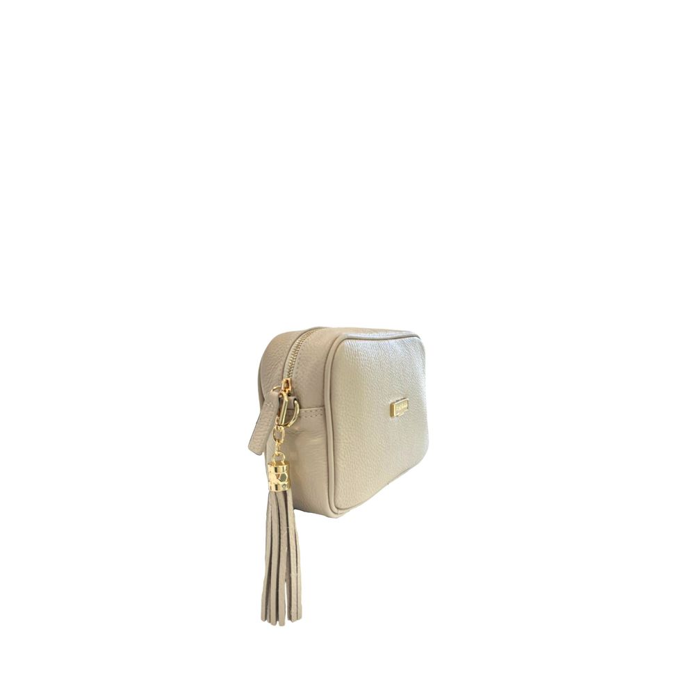 Baldinini Trend Beige Cowhide Crossbody Bag | Regal Royce
