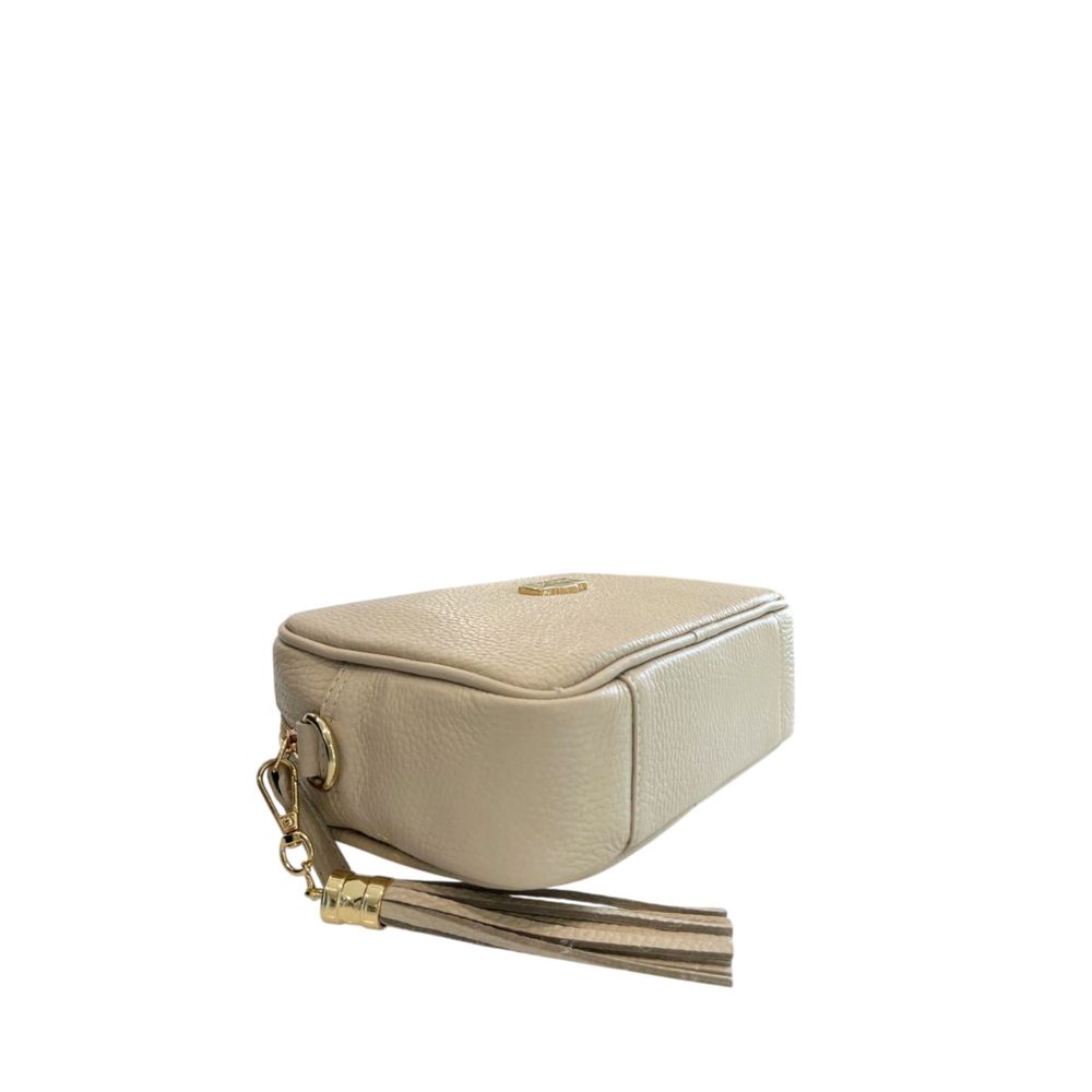 Baldinini Trend Beige Cowhide Crossbody Bag | Regal Royce