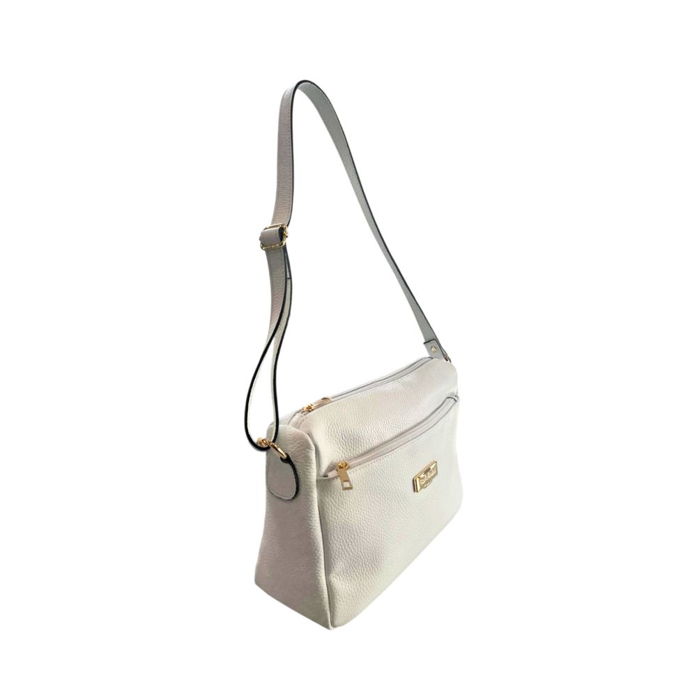 Baldinini Trend White Cowhide Crossbody Bag | Regal Royce