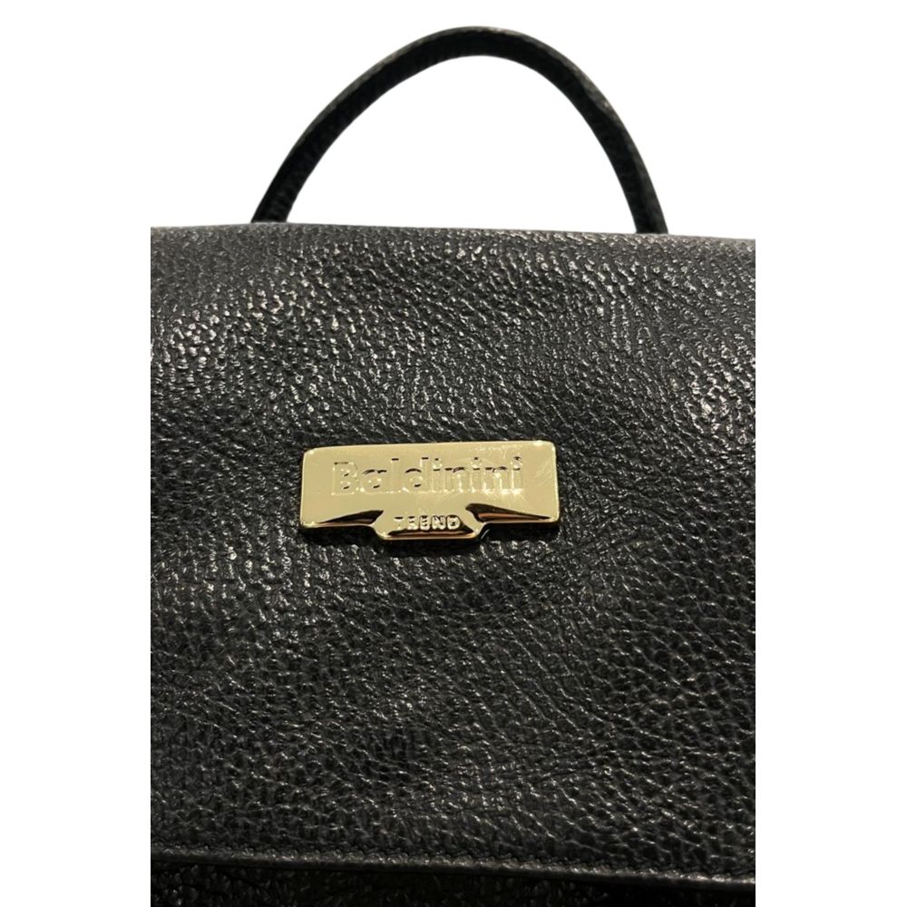 Baldinini Trend Black Leather Women Backpack | Regal Royce