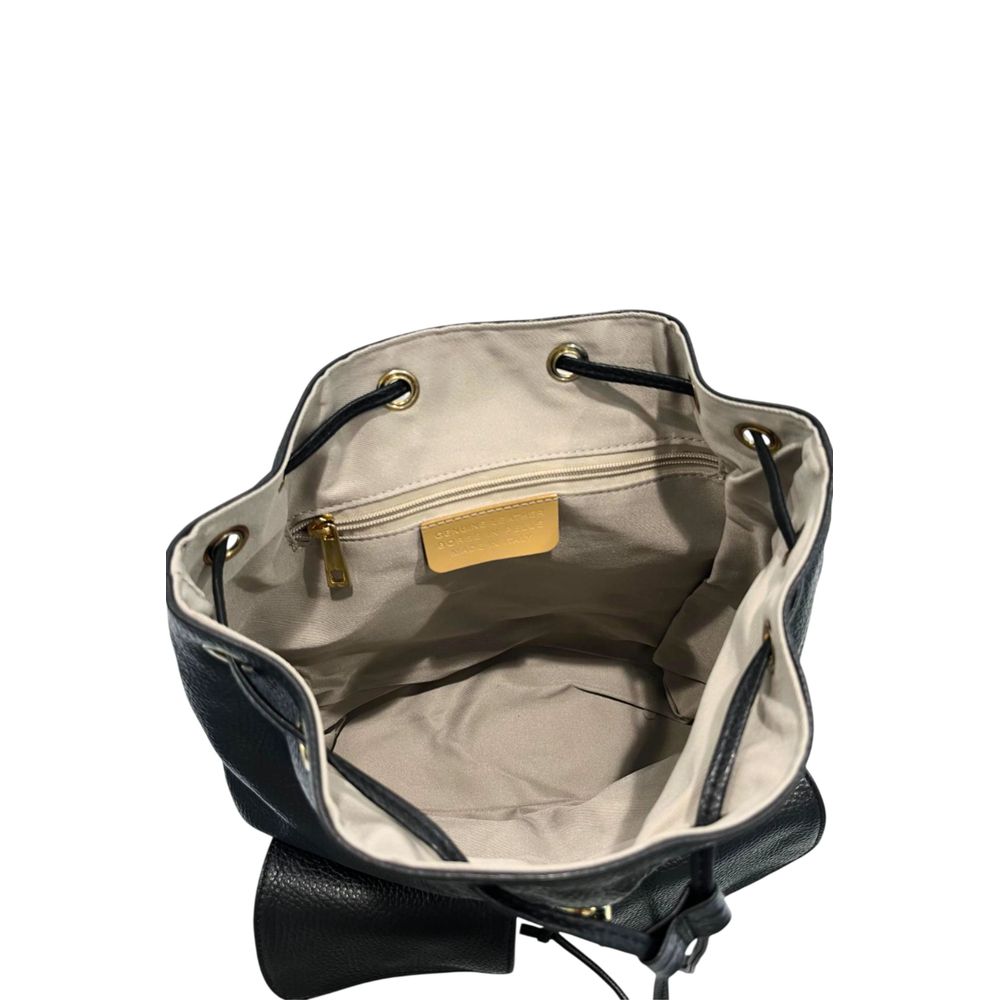 Baldinini Trend Black Leather Women Backpack | Regal Royce