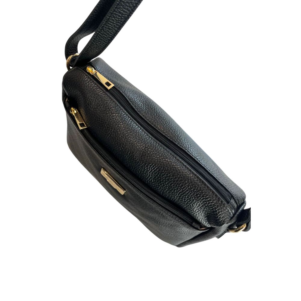Baldinini Trend Black Cowhide Crossbody Bag | Regal Royce