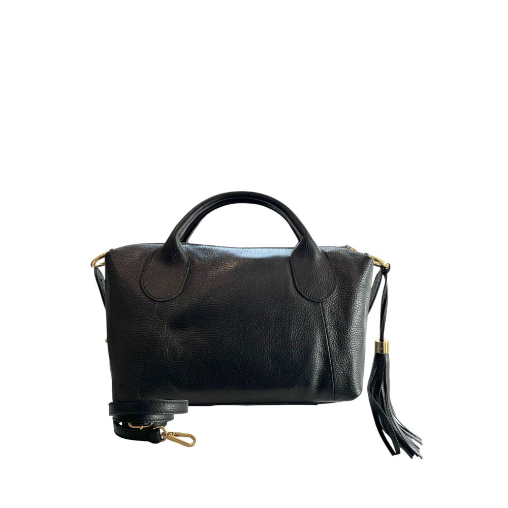 Baldinini Trend Black Leather Women Handbag | Regal Royce