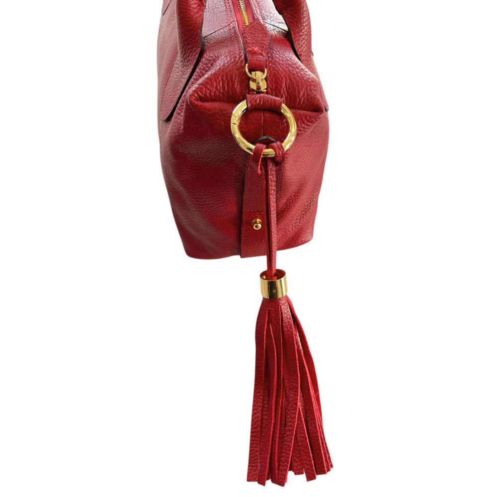 Baldinini Trend Red Leather Women Handbag | Regal Royce